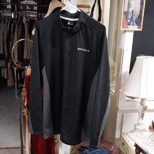Spyder Active 1/4 Zip Black and Gray Performance Top
